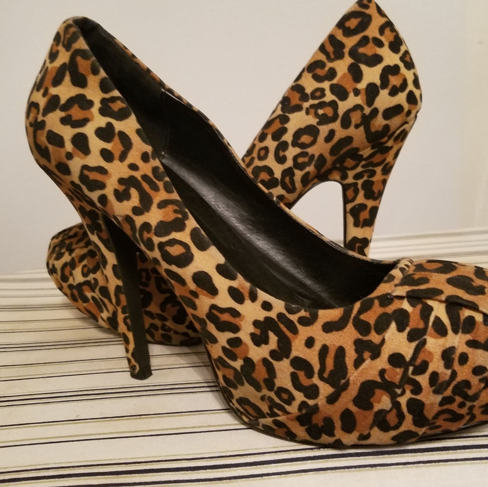 Leopard print heels